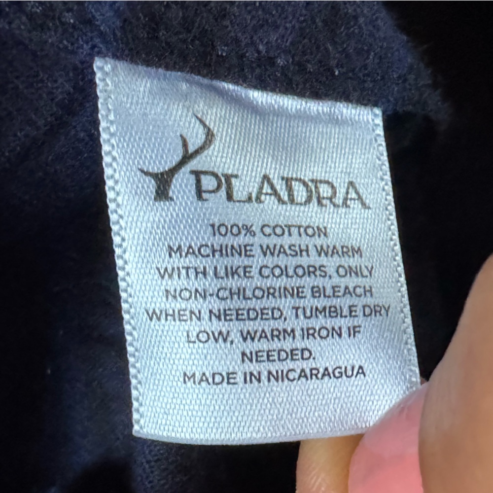 Pladra Every Day Flannel Shirt Anadromous Blue fishing button front plaid small - Picture 4 of 12